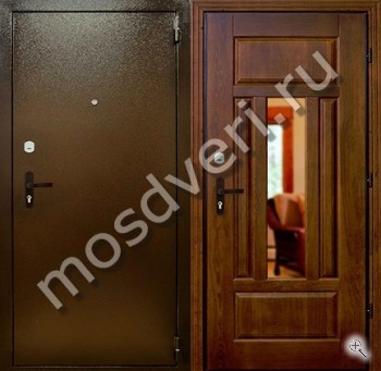 Дверь входная с терморазрывом и зеркалом с мдф TD-11 - купить от производителя Мосдвери Дверь входная с терморазрывом и зеркалом с мдф TD-11